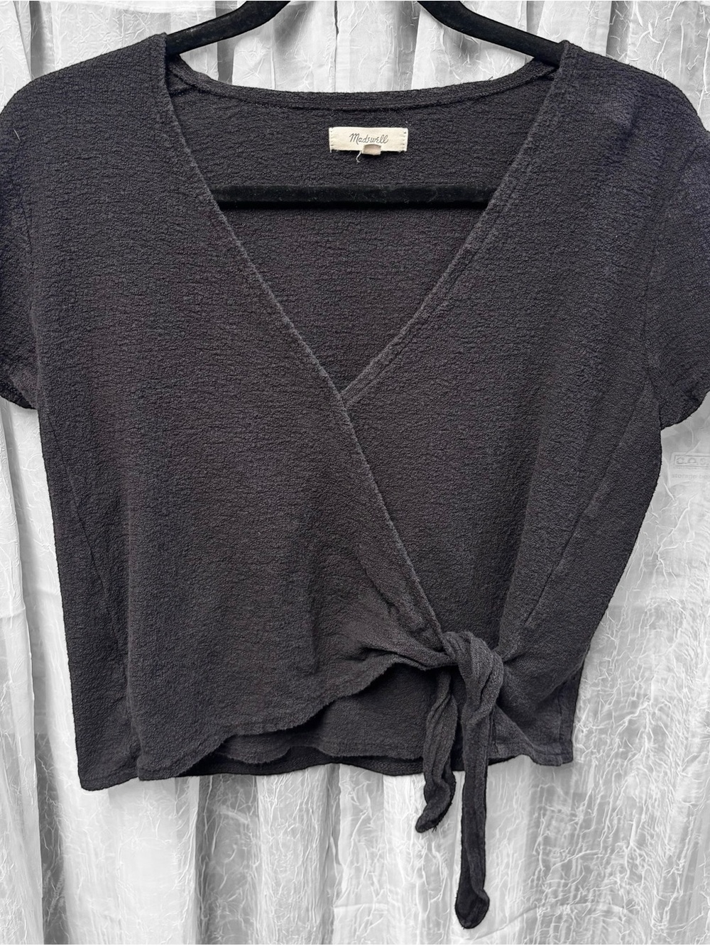 Madewell Texture & Thread Ballet Tie-Front Wrap Top